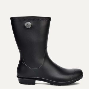 UGG Women's Sienna Rubber Rain Boots Black Size 7.5